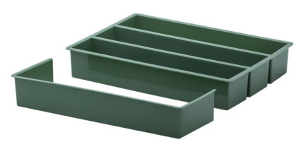 Organizador Talheres Utensílios Papelaria C/ Extensor Verde 35x25x6,5