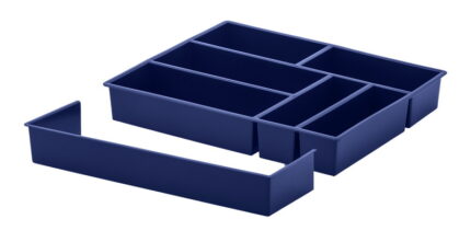 Organizador Talheres Utensílios C/Extensor Marinho 40x33x6,5